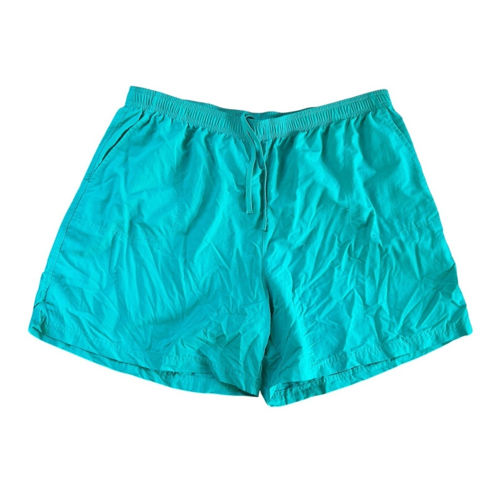 Columbia Cargo Nylon Shorts Men 2X Turquoise Outdoors Swim Quick Dry